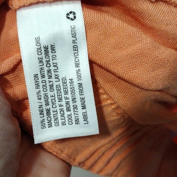 NWT A New Day Women's Peach Linen Blend Pull-On Pants Sz XXL-Beach Casual Boho - Picture 8 of 8